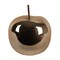 Urban Trends Collection Ceramic Apple Figurine with Stem Large Polished Chrome Finish Bronze
